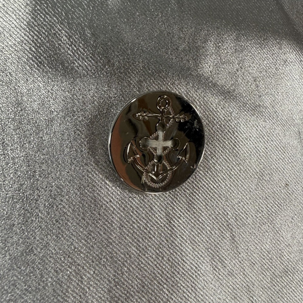 Ralph Lauren Jeans Co Womens Soirée Silver Y2k‎ Metallic Jacket VTG XL *FLAWS - Picture 8 of 12